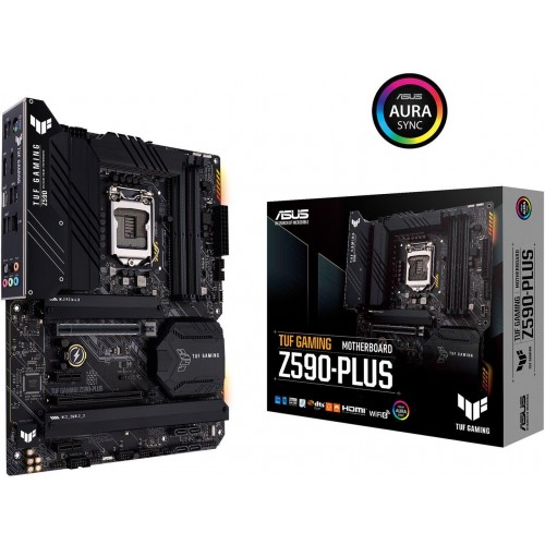 ASUS TUF GAMING Z590-PLUS LGA 1200 Intel Z590 SATA 6Gb/s ATX Intel Motherboard - TUF GAMING Z590-PLUS ASUS TUF GAMING Z590-PLUS LGA 1200 Intel Z590 SATA 6Gb/s ATX Intel Motherboard - TUF GAMING Z590-PLUS